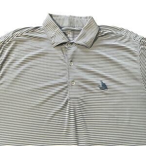 Turtleson Tour Performance Quail Hollow Members Golf Polo Shirt Blue XL Men